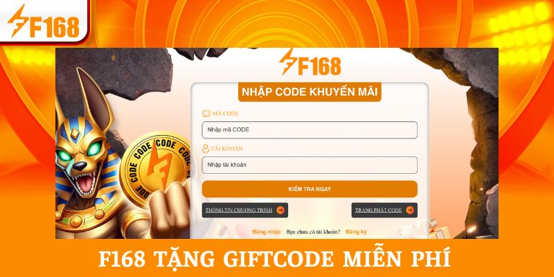 Tặng Giftcode Miễn Phí Khi Chơi Game Nổ Hũ Tại F168